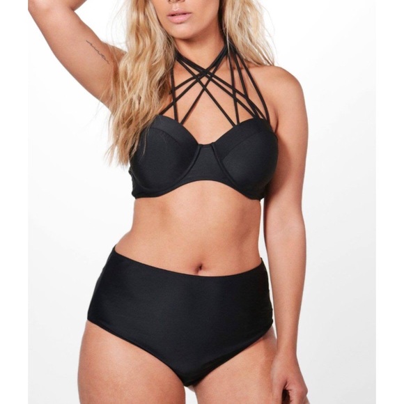 Boohoo Plus Other - Boohoo Plus Jules Cross Strap Bikini